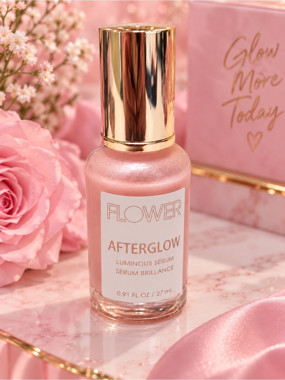 FLOWER Afterglow Luminous Serum Highlighter — Pink Glow